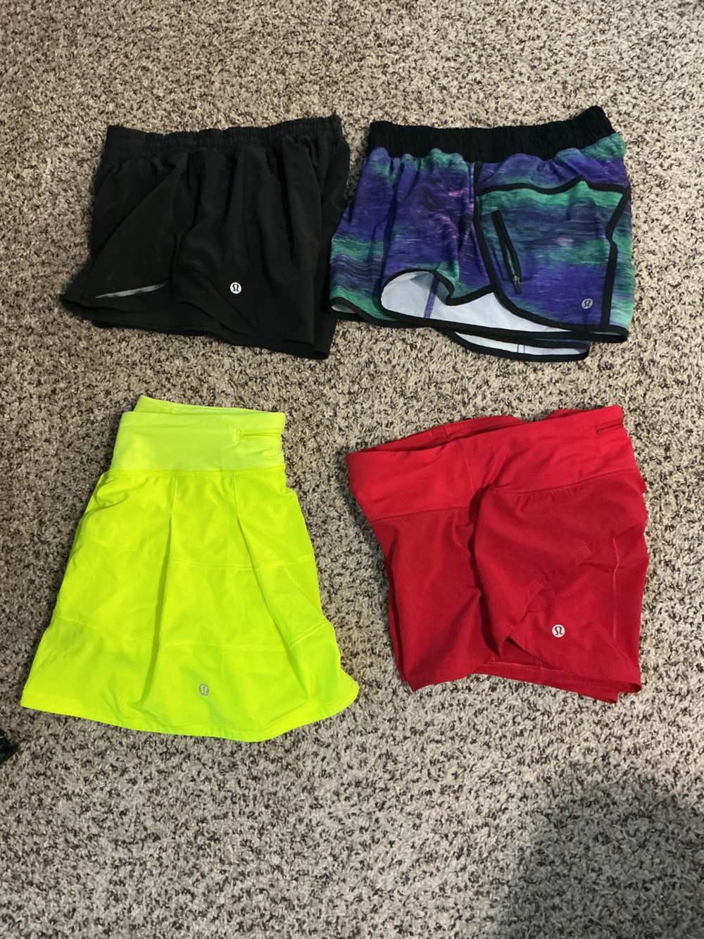 lululemon athletica Neon Yellow High-Rise Athletic Shorts